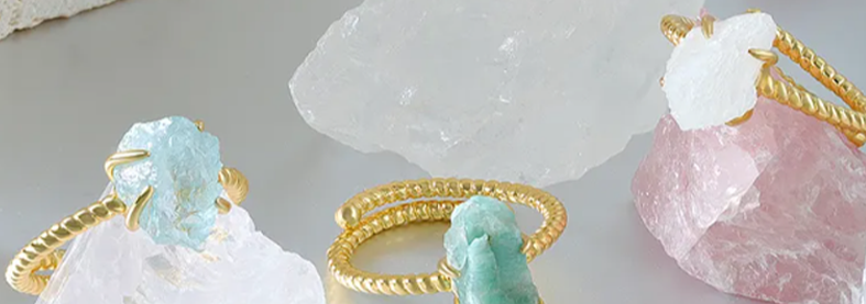 Stilla solnedgång, ring rosenkvarts