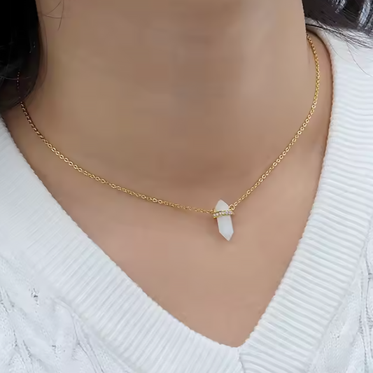 Havets stillhet, halsband larimar hexagon