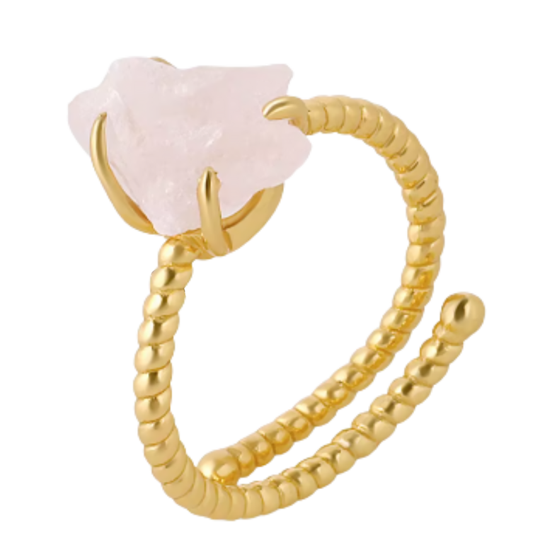 Stilla solnedgång, ring rosenkvarts