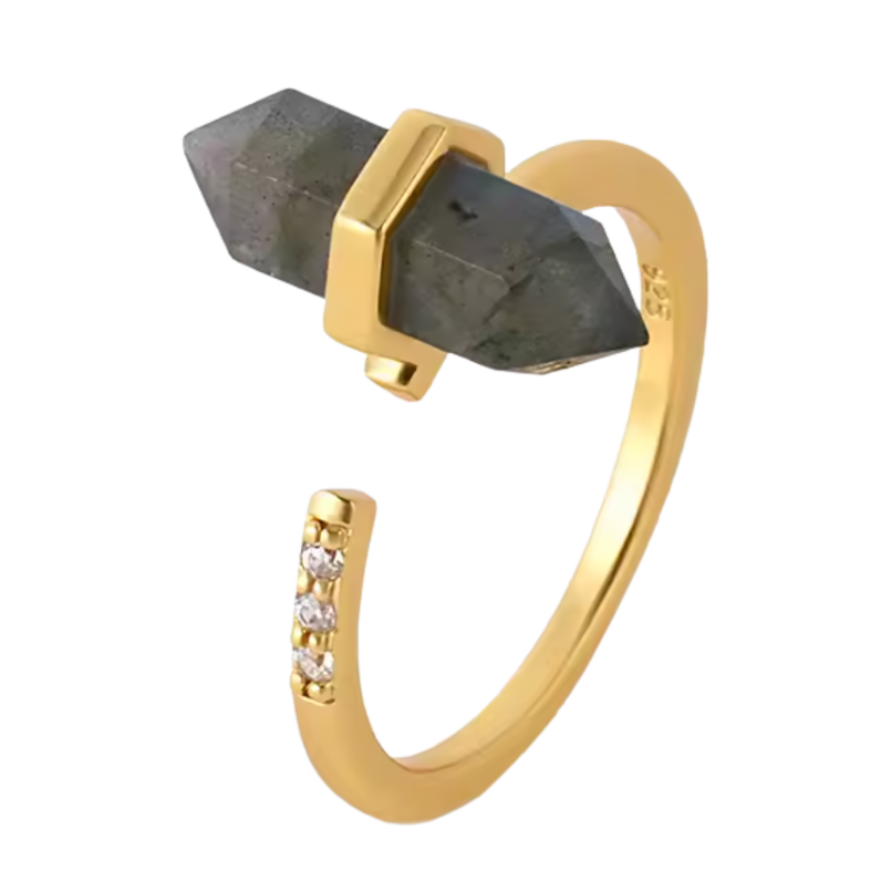 Styrka och vägledning, hexagon ring labradorite