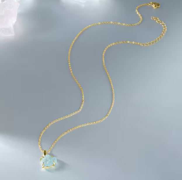 Halsband klo, Aquamarine