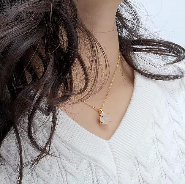 Halsband klo, Rosenkvarts ljusrosa