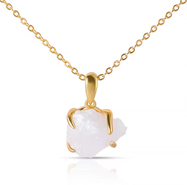 Halsband klo, Bergskristall vit