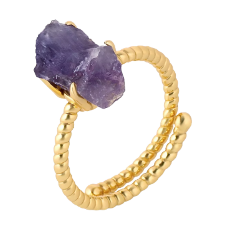 Lila skymning, ring ametist