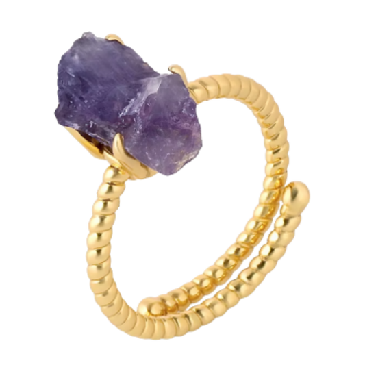 Lila skymning, ring ametist