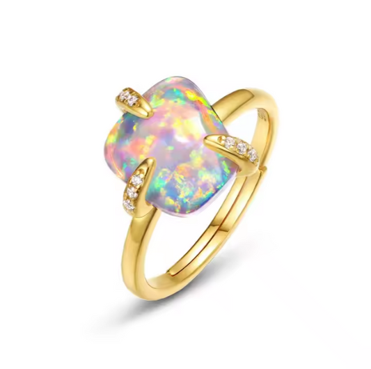 Stjärnstoft, ring med opal