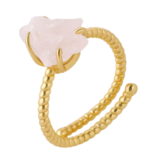 Stilla solnedgång, ring rosenkvarts